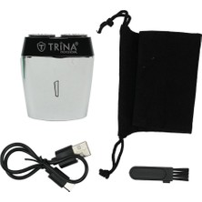 Trina Taşınabilir Mini Tıraş Makinesi Gümüş TRNSKLKS0021SL