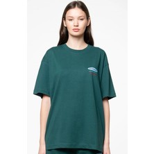 Soon To Be Announced Essentials Oversize Unisex T-Shirt Unisex Pamuklu Oversize Tişört Yeşil