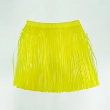 Pileli Store Neon Sarı Hawaii Parti Eteği 40 cm
