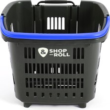 Rafiste Tekerlekli Market Sepeti (Tekerlekli Alışveriş Sepeti)  34 L Mavi