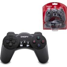 Kont Joypad - Gamepad Siyah Oyun Kolu USB Kablo 13 Düğme - 8 Yön Tetikleyici 1.5mt Kablo (5067)
