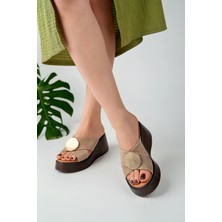 Tarçın Ayakkabı Hakiki Deri Kadın Deri Terlik TRC126-1723