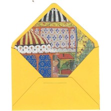Bazen Defter Saray Bahçesi Desenli Sarı Zarf