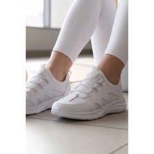 In Step Velentia Esnek Örgü Günlük Kadın Spor Ayakkabı Beyaz