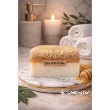 Veniv %100 Doğal Kabak Lifli Sabun - Bal & Eşek Sütü - 100 gr