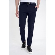 Efor Comfort Fit Yan Cep Pamuklu Dokulu Lacivert Pantolon P 1219