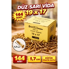 Nalbur Diyarı Düz Sarı Vida -1,7 cm -144 Adet
