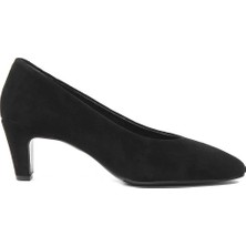 Celal Gültekin Kadın Siyah İnce Topuklu Süet Deri Ayakkabı