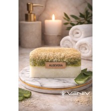 Veniv %100 Doğal Kabak Lifli Sabun - Alovera & Keçi Sütü - 100 gr