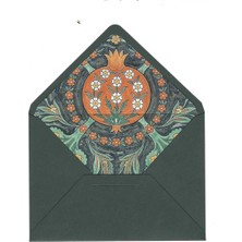 Bazen Defter Bereket Desenli Yeşil Zarf