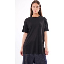 Ceremony Kısa Kollu Bambu Bluz 161 Siyah