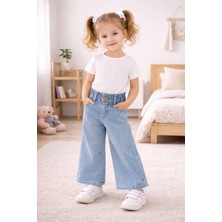 GMG Collection Baby Ispanyol Paça Kız Çocuk Jean Mavi Pantolon Muadil Zr