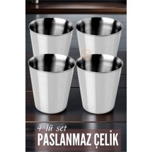 Marsilyan Turk Çelik Bardak Seti 4 Adet Fazio Giacinto Design