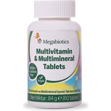 Megabiotics Multivitamin & Multimineral Gluten ve Laktoz Içermeyen 60 Tablet