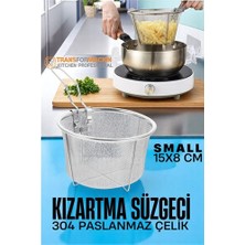 Esranın Dünyası Turk Kızartma Süzgeci Patates Kızartma Filtresi 304 Paslanmaz Çelik RSHPS34-ESRDNS