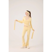 Holly Lolly Bağlamalı Crop Kesim Ellen Bolero Sarı