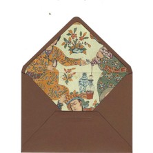 Bazen Defter Şerbet Desenli Kahverengi Zarf