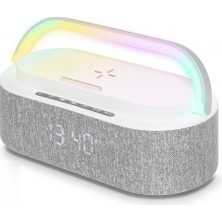 Pileli Store Mini Bluetooth Hoparlör Fm Rgb - Beyaz A915