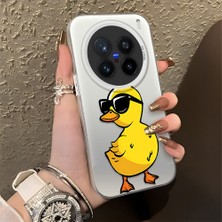 HONTINGA Vivo X200 Pro ile Uyumlu Kılıfı Silikon Kenar Sert Arka Düşüme Önleyici Basitlik Anti Düşme Kamera Korumali Panda Desen Telefon Kılıfı Kadın ve Erkek Için Uygundur K1-0726