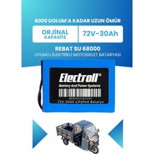 Electroll Rebat Su 68000 Batarya (Standart Kapasite) Lifepo4 72V 30AH Elektrikli Motosiklet Bataryası