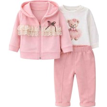 Agucukbaby Kız Bebek 3’lü Takım – Şık ve Konforlu Kombin