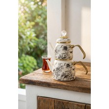 Acar Scottish Garden emaye mini çaydanlık takımı