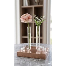 Çeyizde Ceyizde Kalp Figürlü Borosilikat Cam Vazo