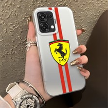 HONTINGA Oppo A6 Pro 4g ile Uyumlu Kılıfı Silikon Kenar Sert Arka Düşüme Önleyici Basitlik Anti Düşme Kamera Korumali Ferrari Desen Telefon Kılıfı Kadın ve Erkek Için Uygundur K1-1109