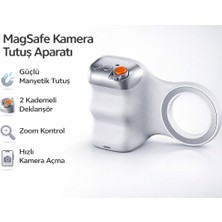 Smayling Magsafe Kamera Tutuş Aparatı Manyetik Telefon Tutucu 2 Kademeli Deklanşör Zoom Kontrol Bluetooth Uzaktan Kumandalı