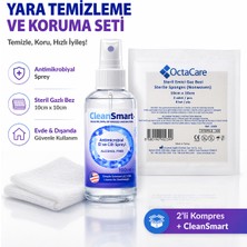 Steril Gazlıbez 10X10 cm 2’li 10 Paket Nonwoven Kompres | Dezenfektan ve Ilk Yardım 100 ml