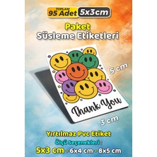 Sb Store Teşekkür Etiketi Thank You Ambalaj Hediye Süsleme Etiketi Model 112 - 95 Adet 5cm