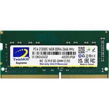 TwinMos Twınmos MDD416GB2666N 16GB (Tek Parça) Ddr4 2666MHZ Notebook Bellek