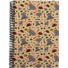 Elma Kırtasiye 17 x 24 Animal Serisi Spiralli 120 Yp. Çizgili Defter