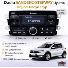 Dacia Sandero Stepway Uyumlu Orijinal Radyo Teyp (Cd’siz) Yeni Versiyon Beyaz Ekranlı 2802188771R