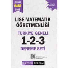 Pegem Akademi Yayıncılık 2026 MEB AGS ÖABT Lise Matematik Öğretmenliği Tamamı Çözümlü Türk