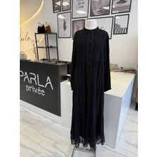 Parla Prive Parla Dantel Düğmeli Viskon Elbise