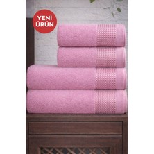 Mela Home Meltem 4'lü Banyo Havlu Seti Hamam Takımı- El ve Yüz Havlusu- Çeyiz - Hediyelik 100% Pamuk