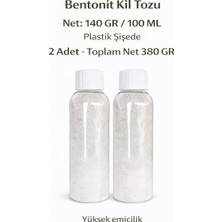 Kaya ve Demir Bentonit Kil Tozu 2 Adet 380 gr – Ince Öğütülmüş Yüksek Emilimli Kapaklı Şişe