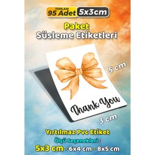 Sb Store Teşekkür Etiketi Thank You Ambalaj Hediye Süsleme Etiketi Model 122 - 95 Adet 5cm