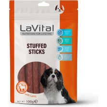 Lavital Kuzu Etli ve Somonlu Yumuşak Çubuk Köpek Ödülü 100 gr