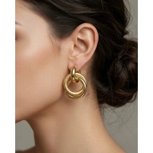 Trend ve Modern Iç Içe Geçmeli Küpe