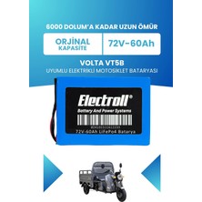 Electroll Volta VT5B Batarya (Standart Kapasite) Lifepo4 72V 60AH Elektrikli Motosiklet Bataryası