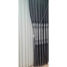 İssa Perde Issa Fon Perde Pano Antrasit Gri ((Tek Kanat))(Sık Pile) En (100X 250)BOY