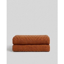 Anne Sesi Premium Waffle 2'li Banyo Havlusu Seti %100 Pamuk,ultra Yumuşak,emici,hızlı Kuruyan,bohem,minimalist