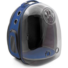 Doggie Cattie Fileli Astronot Kedi Taşıma Çantası 25X60X40CM Koyu Mavi