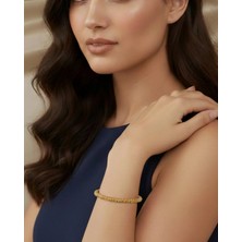 Çelik Gold Tırtıklı Kelepçe Bileklik