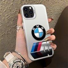 HONTINGA iPhone 15 Pro ile Uyumlu Kılıfı Silikon Kenar Sert Arka Düşüme Önleyici Basitlik Anti Düşme Kamera Korumali Bmw Desen Telefon Kılıfı Kadın ve Erkek Için Uygundur K1-1108