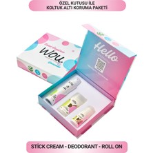 WOU World of Unique Stıck Cream-Deodorant-Rollon Özel Hediye Kutusu Ile Kadın Set