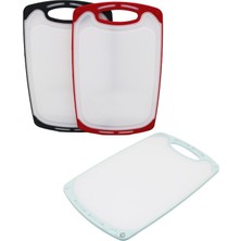 İlanib Ticaret 31X20CM  Küçük  Plastik  Kesim Panosu  Kaymaz Silikon Kenarlık - 10MM Kalınlık (5567)