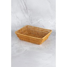 MİEN Mien Dikdörtgen Rattan Ekmek Sepeti 27X20X7 cm